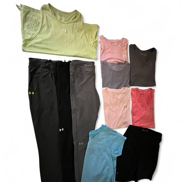 Under Armour Activewear Mix - Multi Color Tops & Bottoms 11 Piece Bundle - Picture 4 of 4